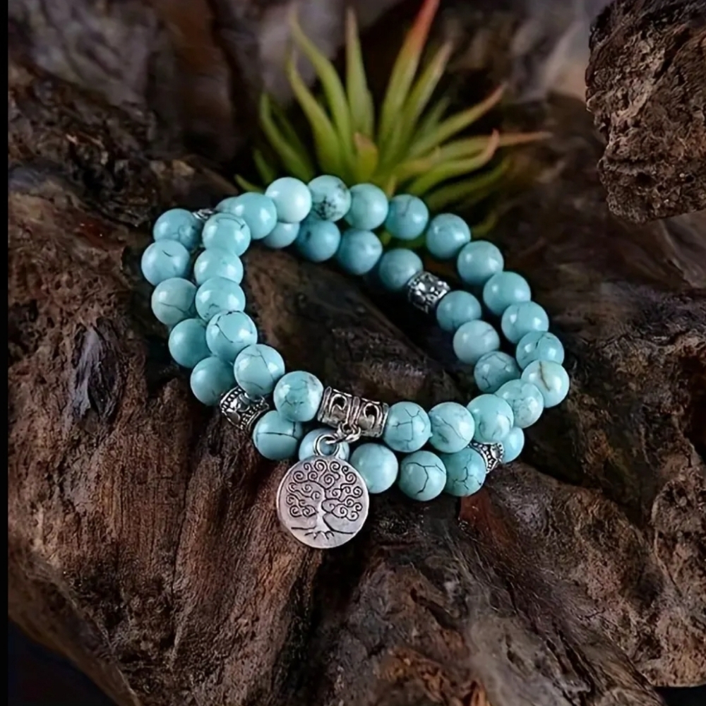 Natural Stone Tree Of Life Bracelet